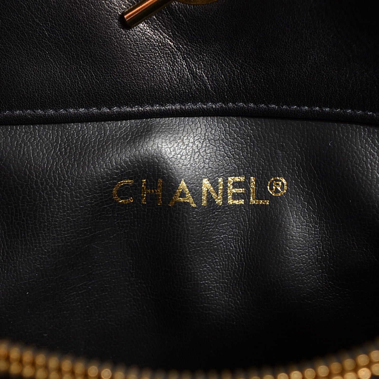 Lambskin Quilted CC Shopping Tote Black