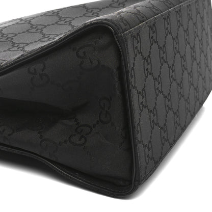 Gucci Nylon Monogram Bamboo Handle Bag Black 9 of 11
