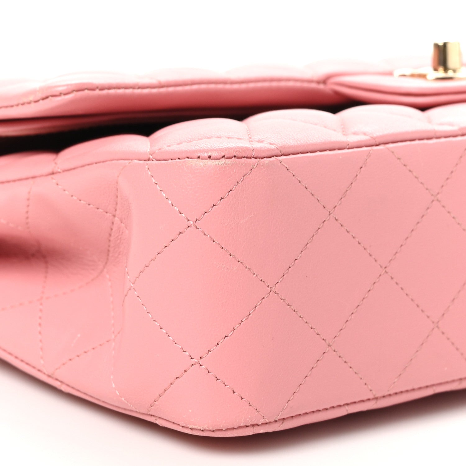 Chanel Lambskin Quilted Medium Double Flap Rose Pink 9 of 11