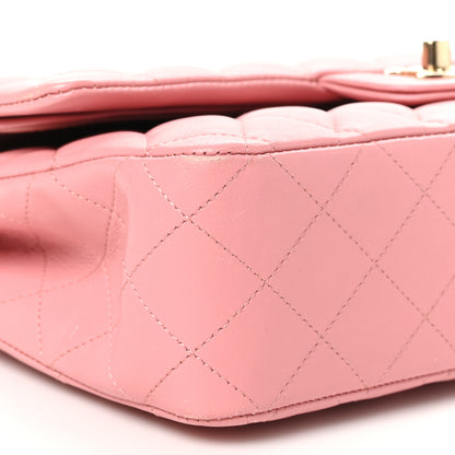 Chanel Lambskin Quilted Medium Double Flap Rose Pink 9 of 11