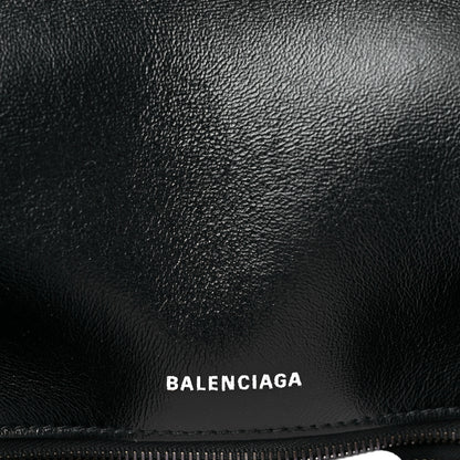 Balenciaga Nappa Calfskin Quilted Touch B Clutch Bag Black 6 of 9
