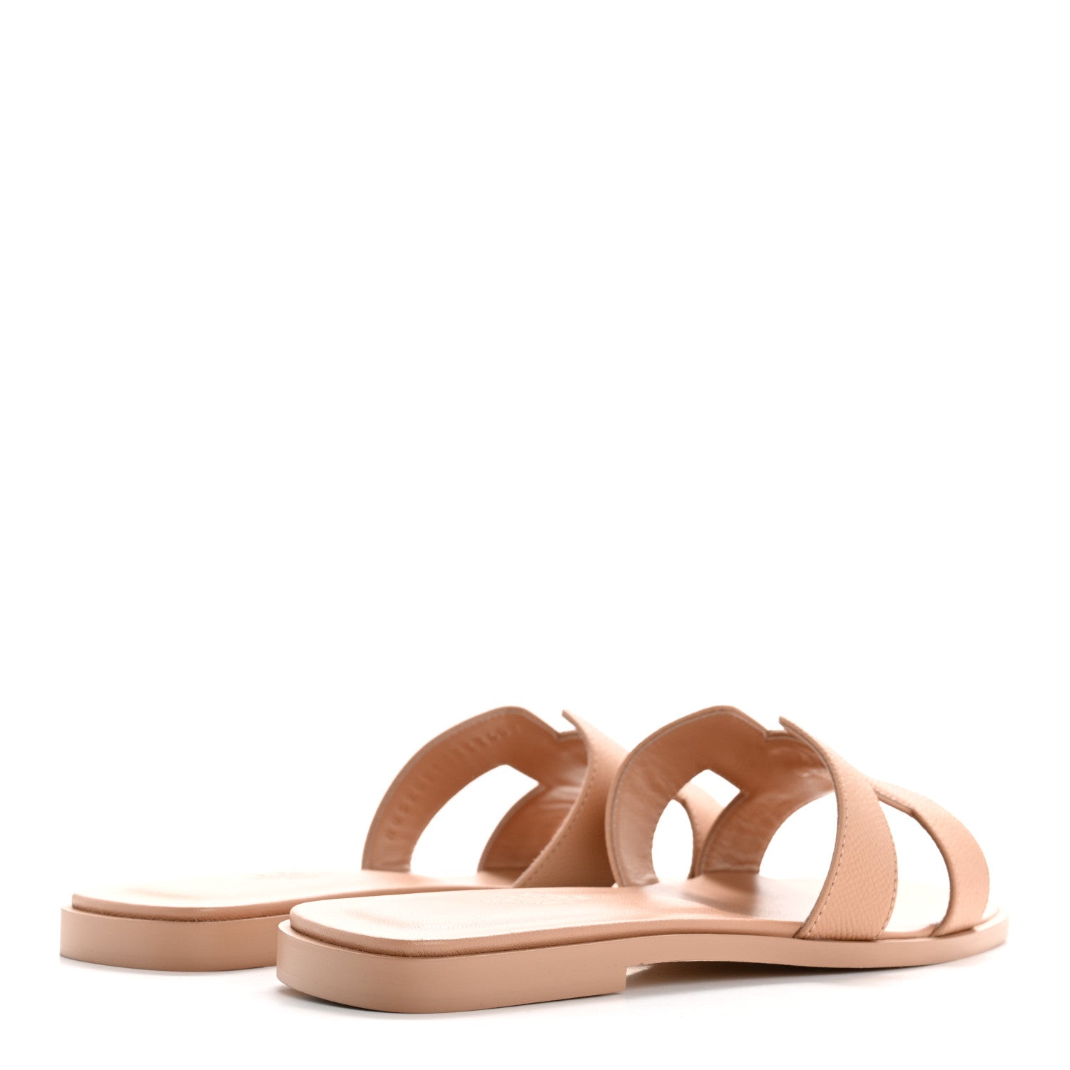 Hermes Epsom Oran Sandals 37.5 Beige Perlino 5 of 10
