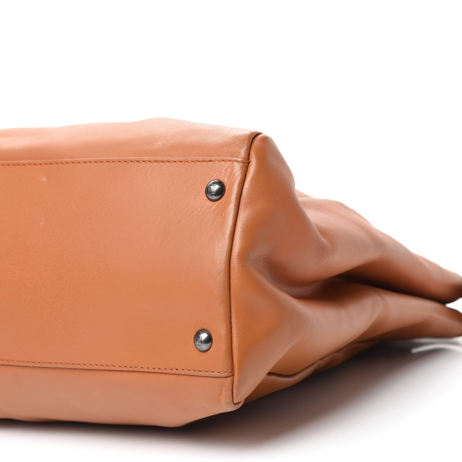 Fendi Calfskin Large Peekaboo Iconic Satchel Caramel 8 of 19