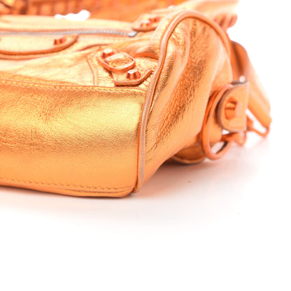 Balenciaga Metallic Agneau Classic Hardware Mini Twiggy Orange 8 of 12