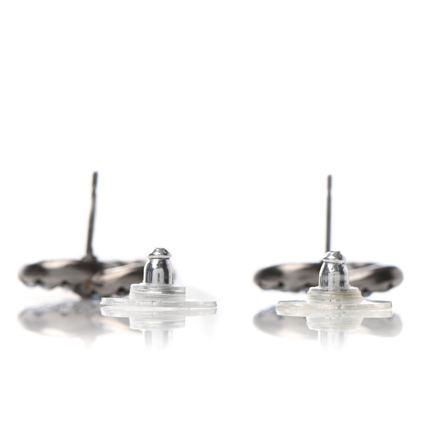 Chanel Iridescent Crystal CC Earrings Multicolor 3 of 4