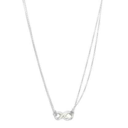 Tiffany Sterling Silver Figure 8 Pendant Necklace 1 of 5