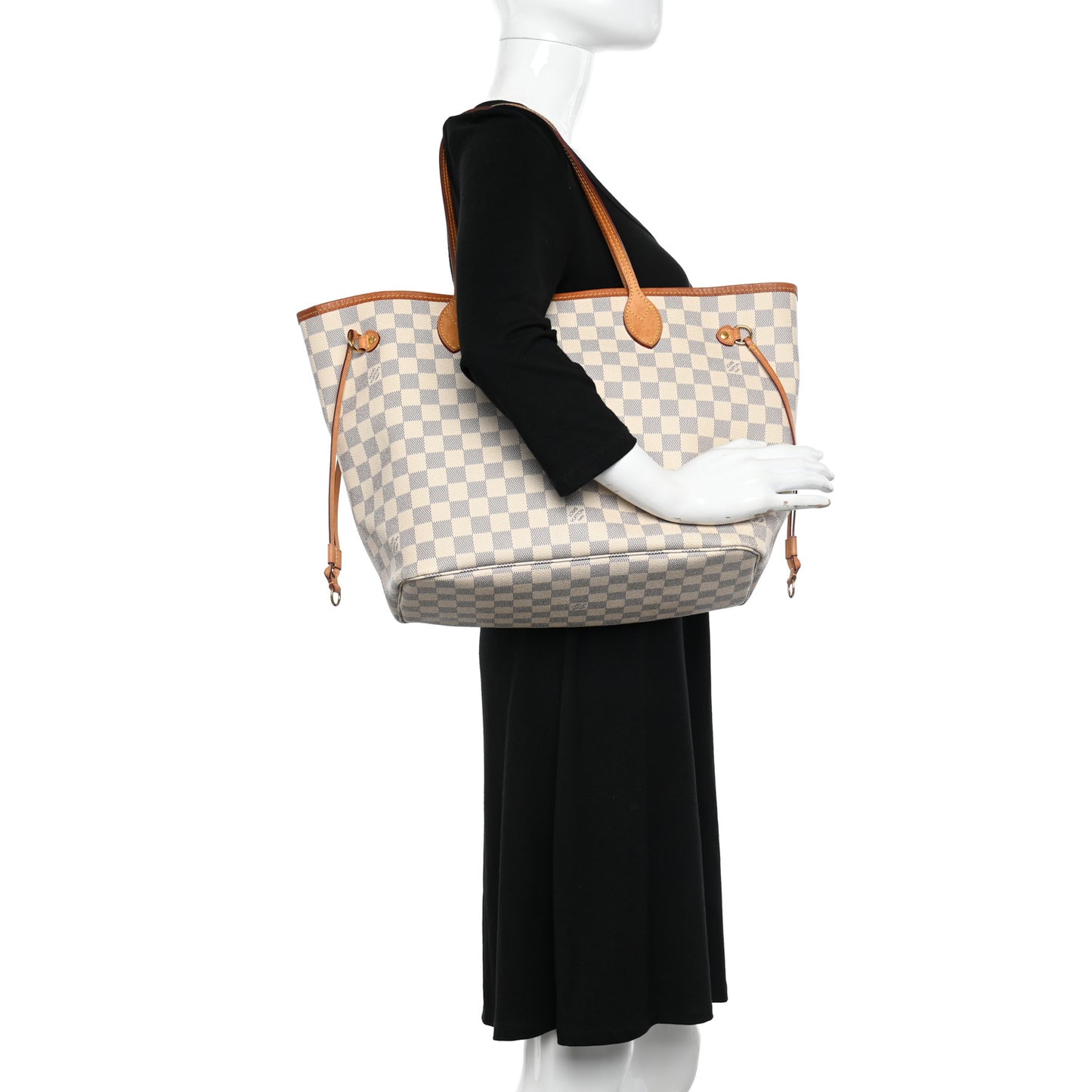 Damier Azur Neo Neverfull MM Rose Ballerine