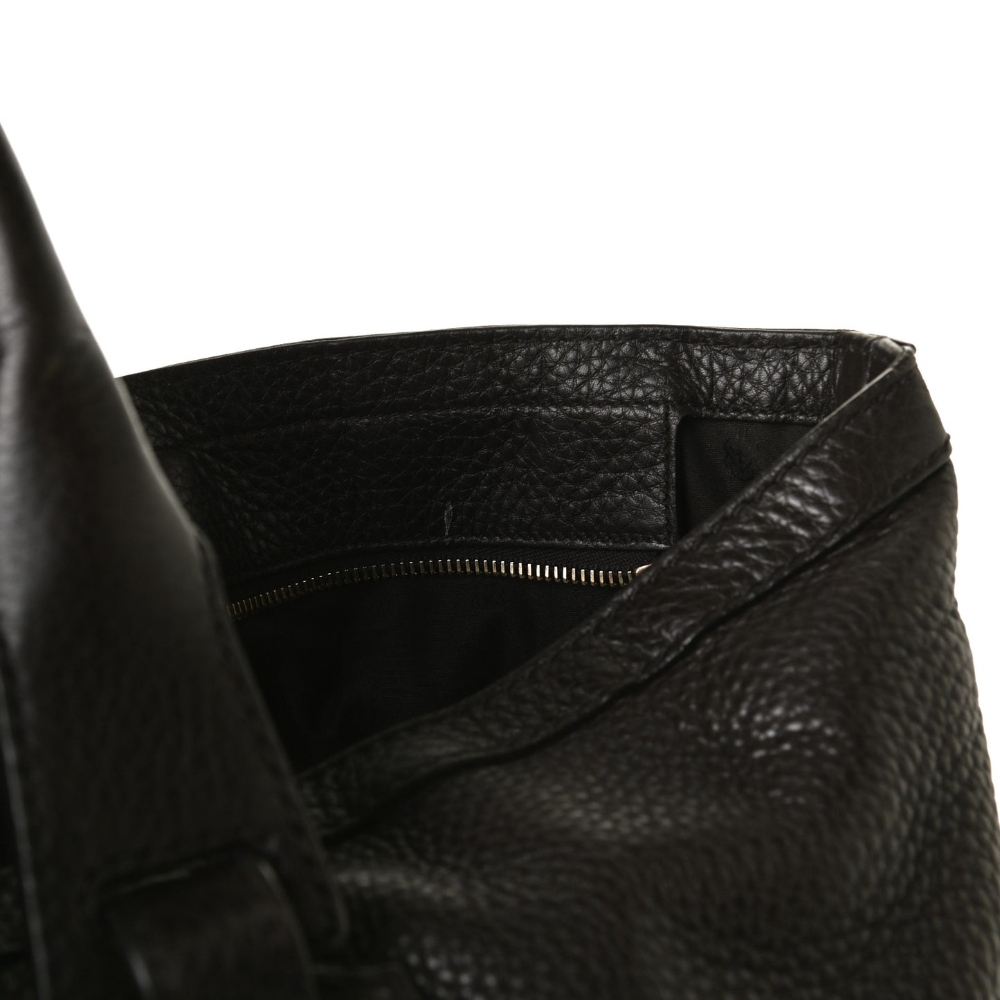 Calfskin Large Web Heritage Tote Dark Brown