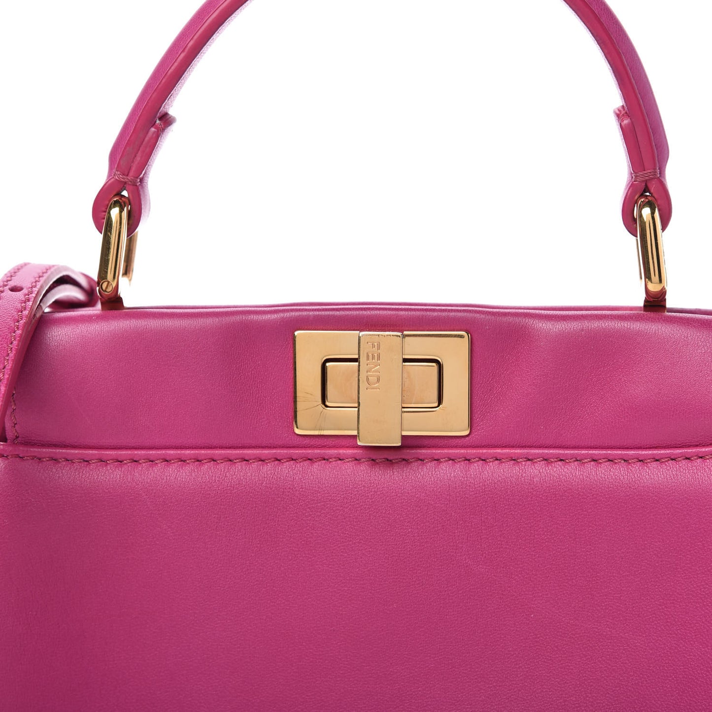 Nappa Mini Peekaboo Iconic Satchel Magenta