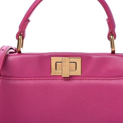 Fendi Nappa Mini Peekaboo Iconic Satchel Magenta 9 of 9