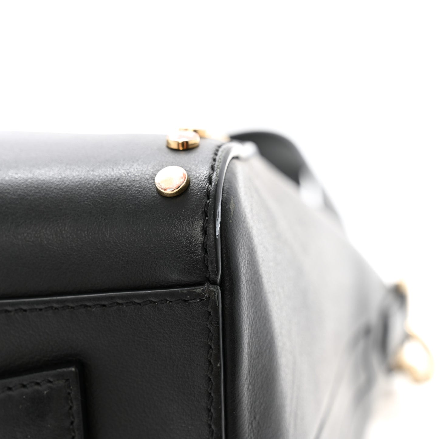 Smooth Calfskin Small Studded Antigona Black
