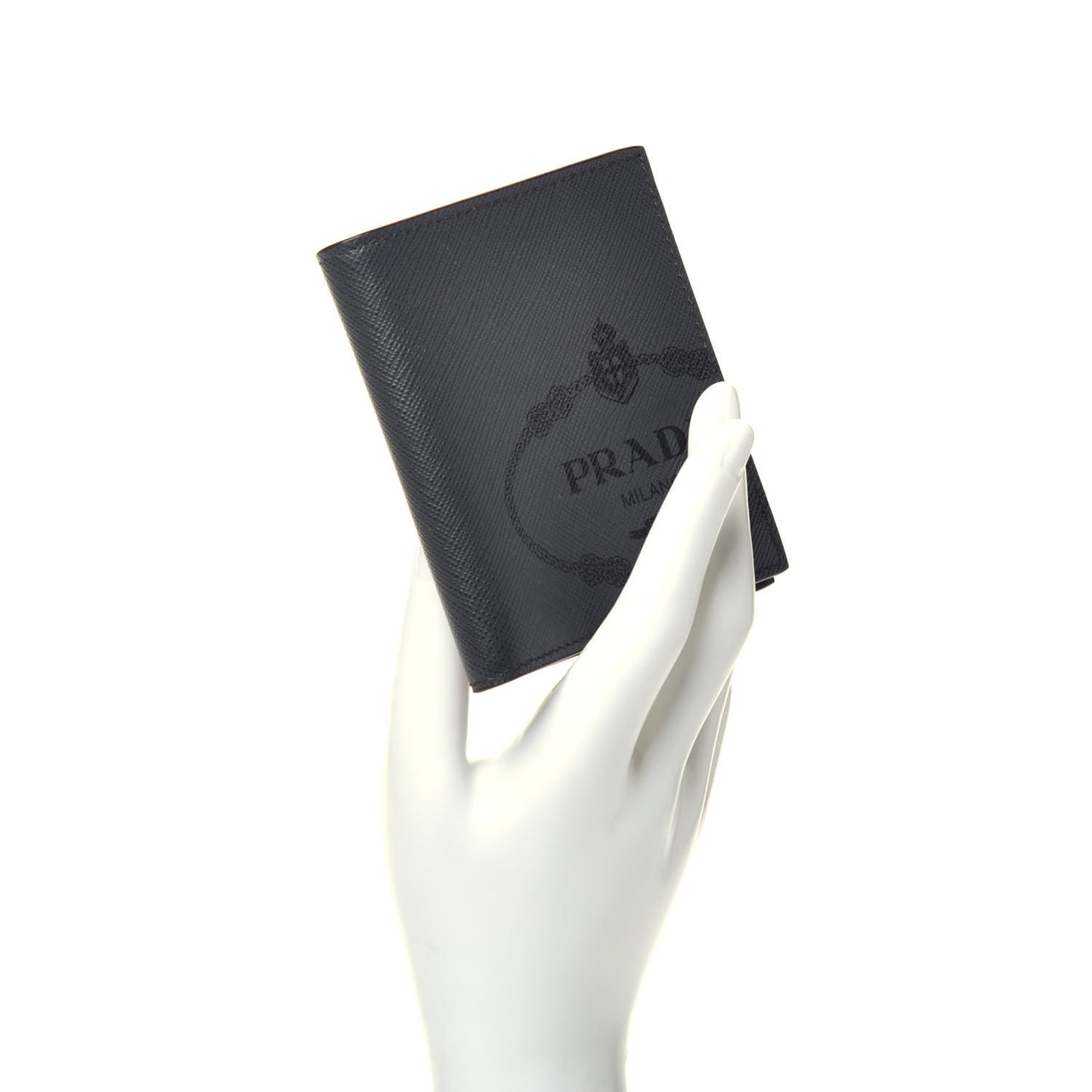 Saffiano Logo Bi-Fold Wallet Anthracite