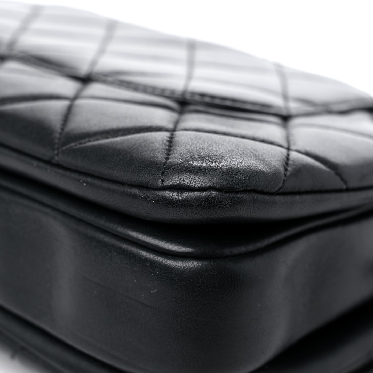Lambskin Quilted Medium Trendy CC Flap Dual Handle Bag Black