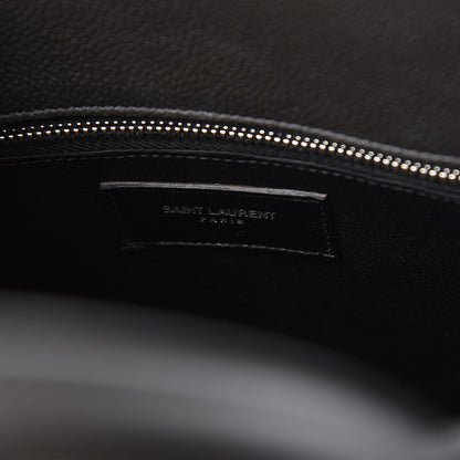 Saint Laurent Grained Calfskin Small Sac De Jour Coal 6 of 9