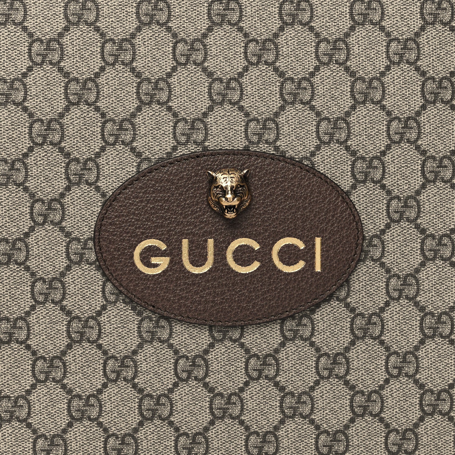 Gucci GG Supreme Monogram Neo Vintage Zip Wristlet Pouch Beige New Acero Crop 8 of 11