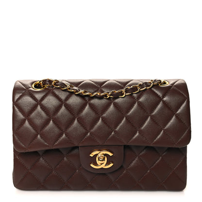 Chanel Lambskin Quilted Small Double Flap Dark Brown 1 of 11