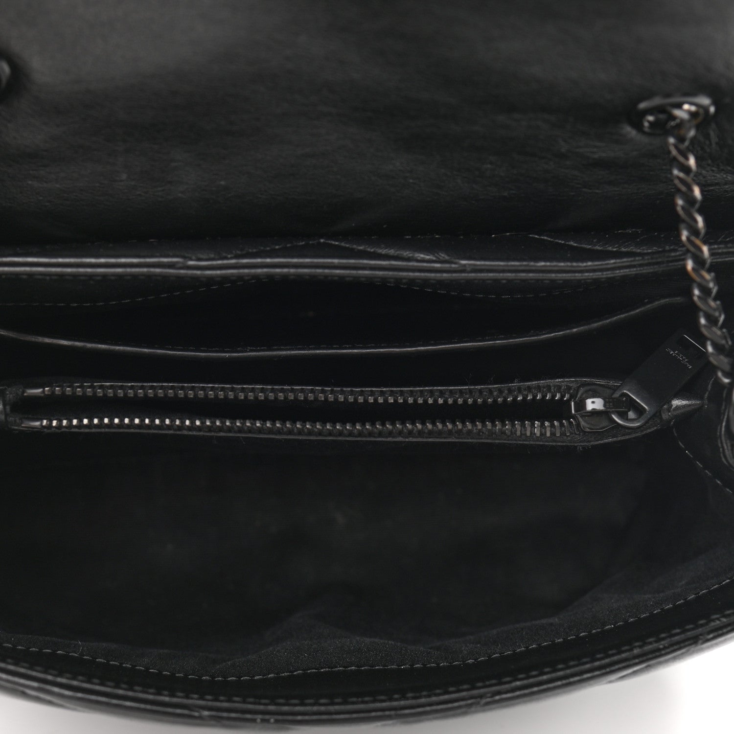 Saint Laurent Calfskin Y Quilted Monogram Small Loulou Chain Satchel Black 5 of 12