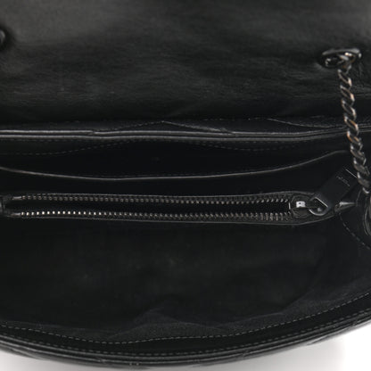 Saint Laurent Calfskin Y Quilted Monogram Small Loulou Chain Satchel Black 5 of 12