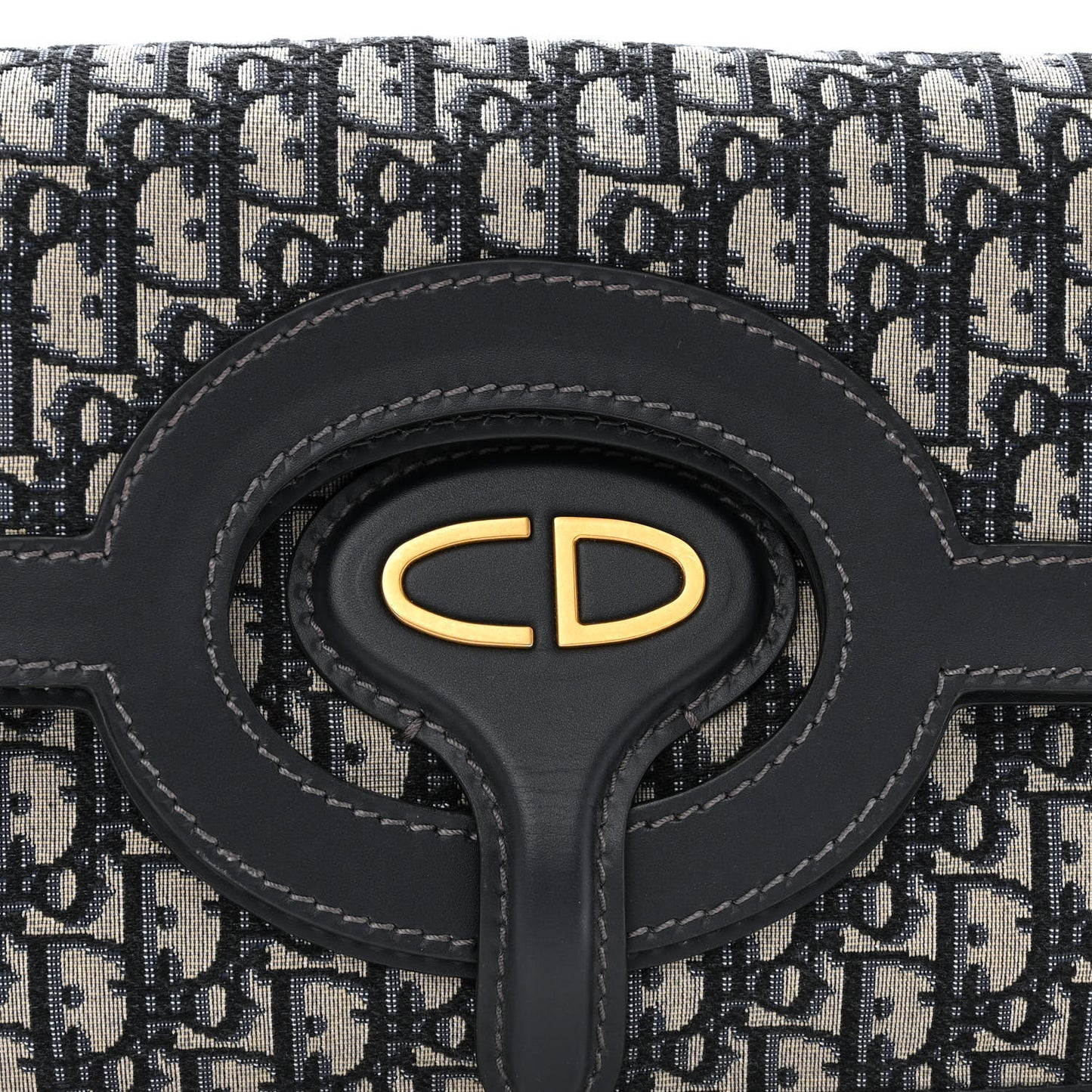 Oblique Fold Over Clutch Blue