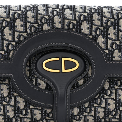 Christian Dior Oblique Fold Over Clutch Blue 8 of 11