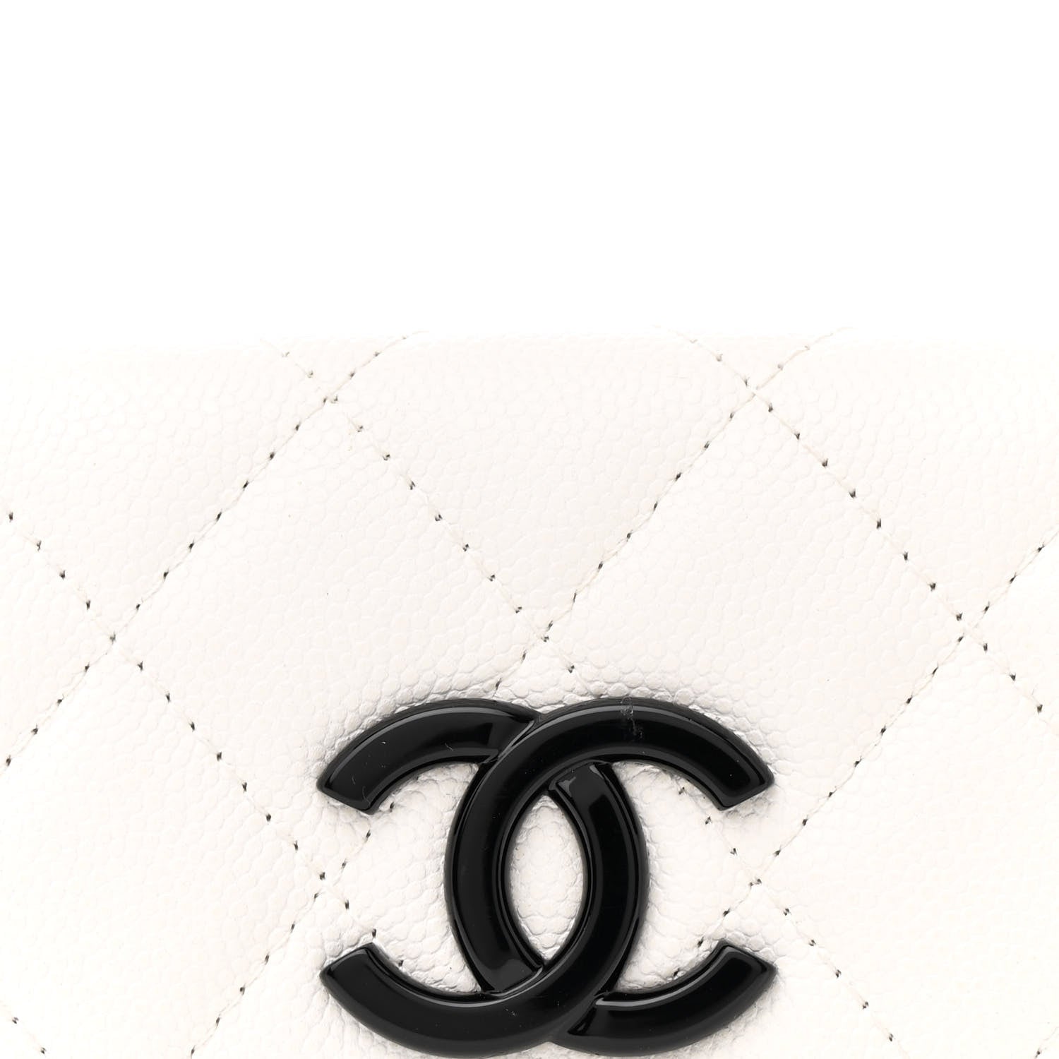 Chanel Caviar Quilted My Everything Belt Flap Card Holder White 9 of 11
