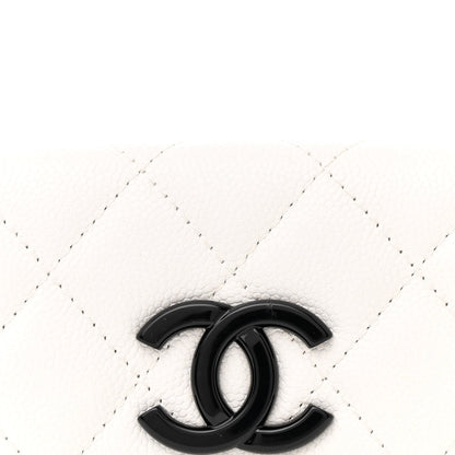 Chanel Caviar Quilted My Everything Belt Flap Card Holder White 9 of 11