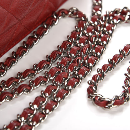 Chanel Caviar Quilted Wallet On Chain WOC Red 11 of 13