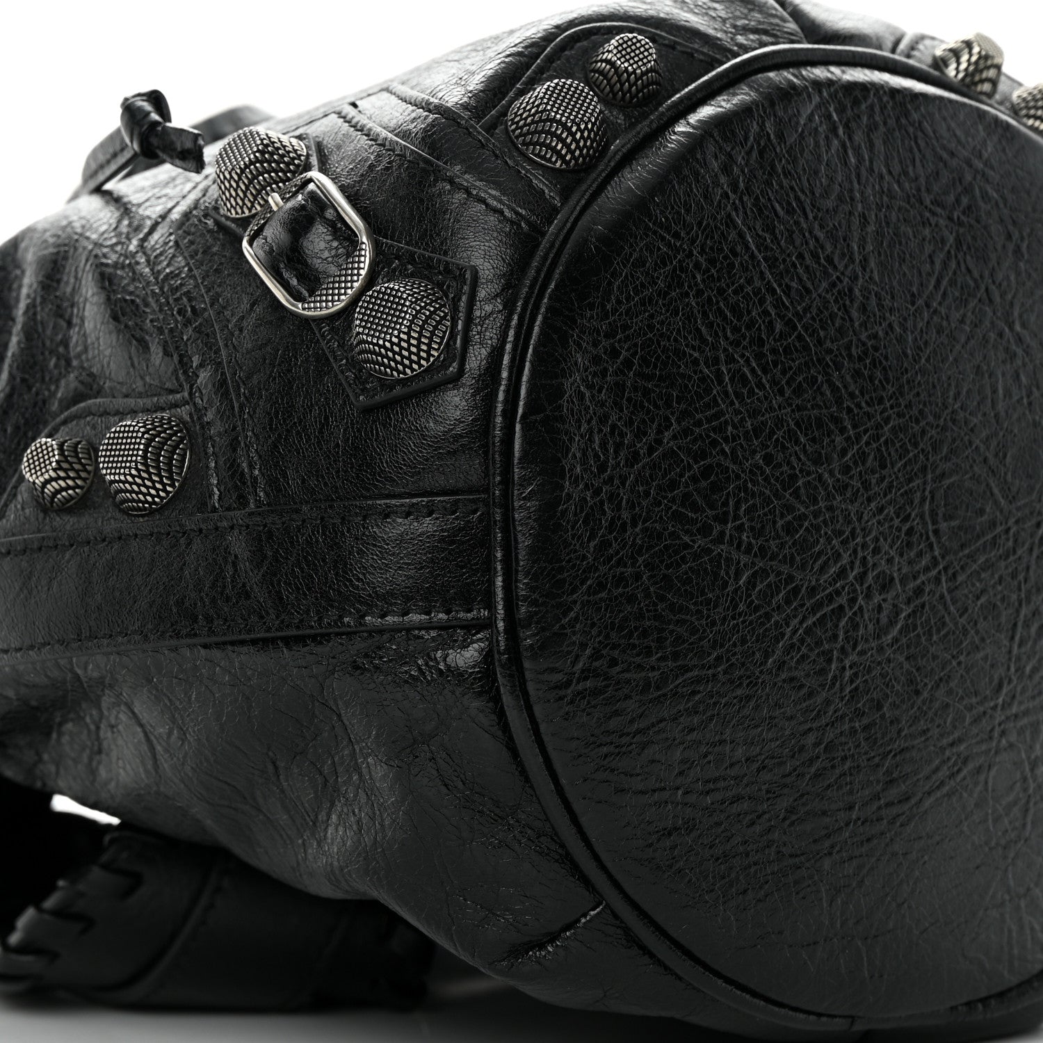 Balenciaga Agneau Arena Small Le Cagole Bucket Bag Black 9 of 11