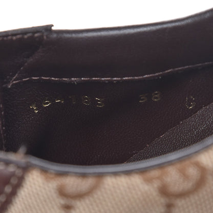 Gucci GG Monogram Calfskin Sneakers 38 Dark Brown 10 of 11