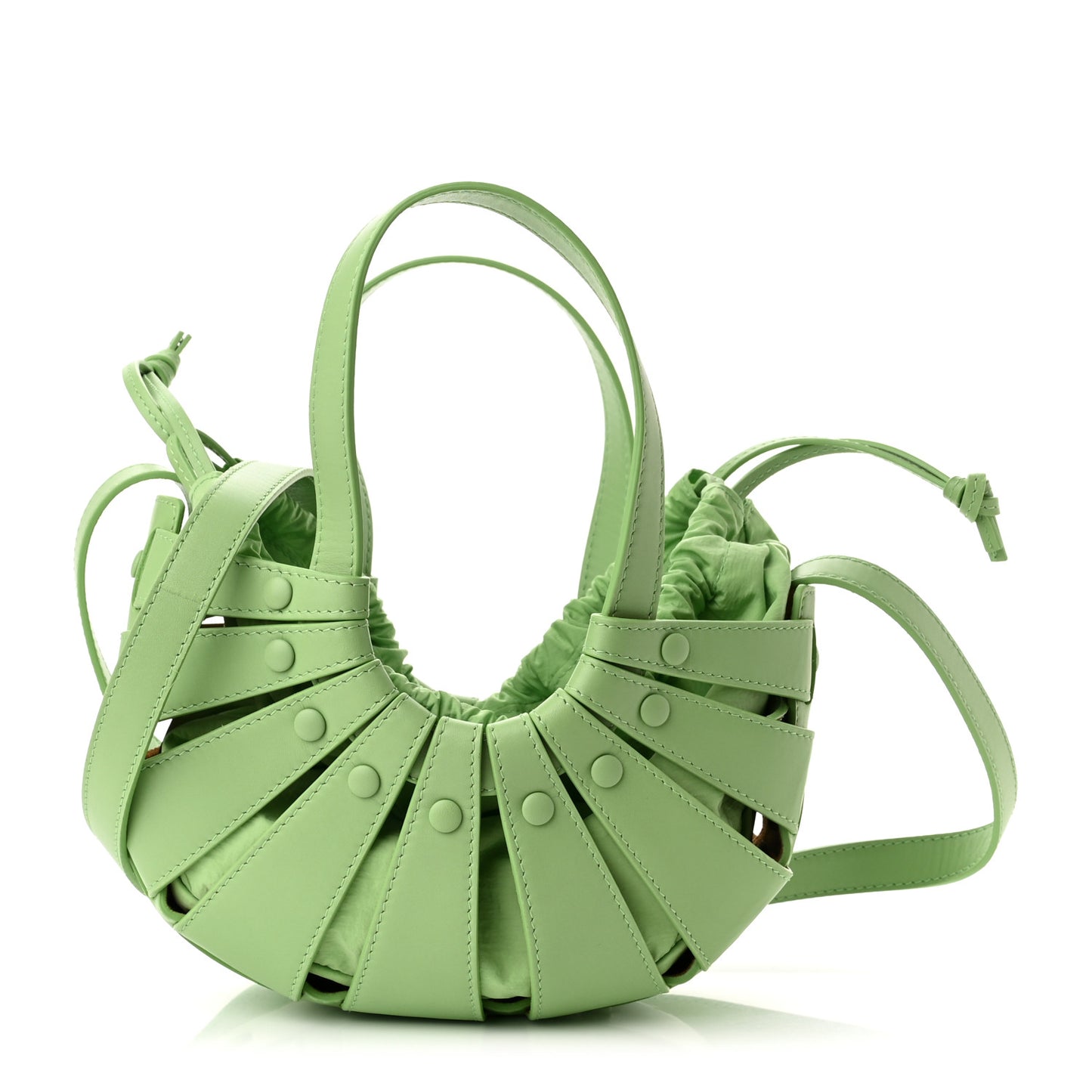 French Calfskin Small Shell Pistachio