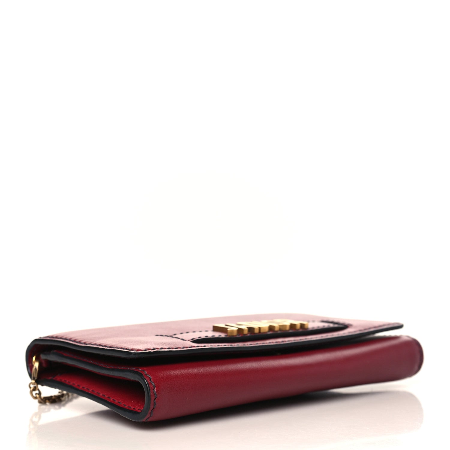 Christian Dior Grained Lambskin J'adior Croisiere Chain Wallet Red 4 of 9