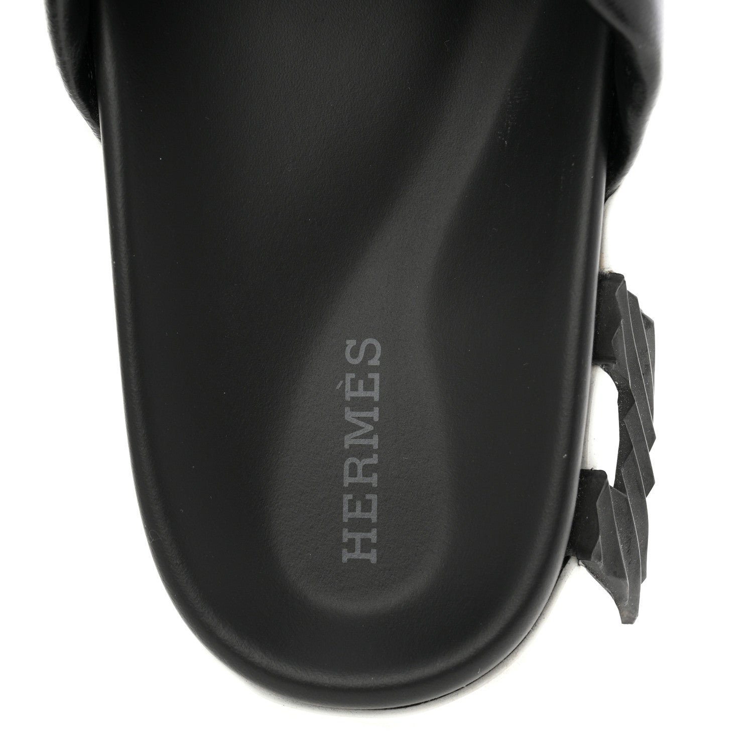 Hermes Nappa Womens Infra Sandals 35.5 Black 8 of 9