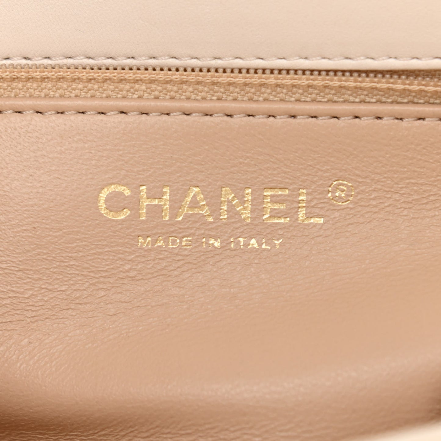 Lambskin Reversed Chevron Quilted Flap White