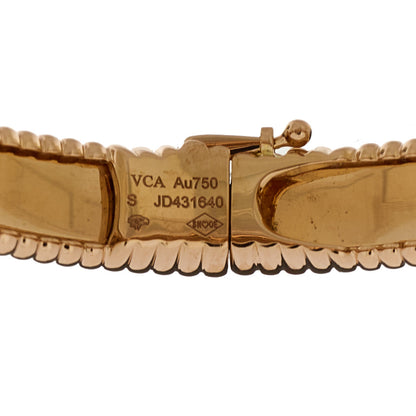 Van Cleef & Arpels 18K Rose Gold Perlee Signature Bangle Bracelet S 3 of 4