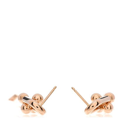 Tiffany 18K Rose Gold HardWear Double Long Link Earrings 3 of 5