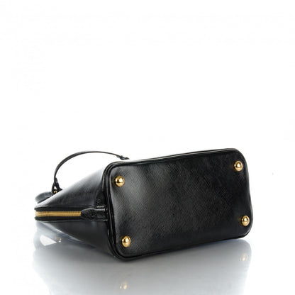 Prada Saffiano Vernice Small Promenade Tote Black 4 of 7