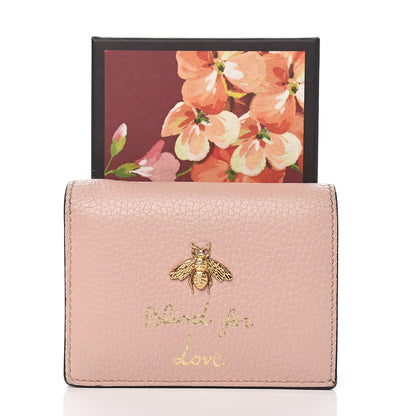 Gucci Cellarius Calfskin Blind for Love Animalier Card Case Perfect Pink 8 of 8