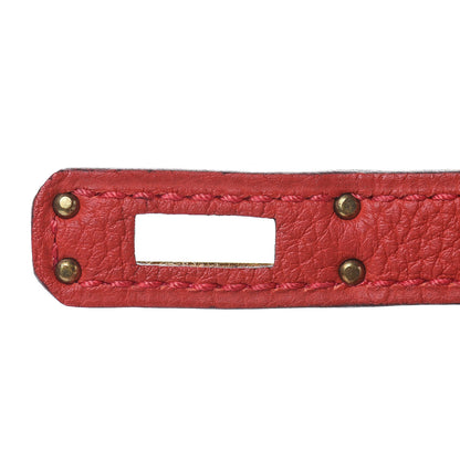 Hermes Togo Birkin 25 Rouge Casaque 12 of 26