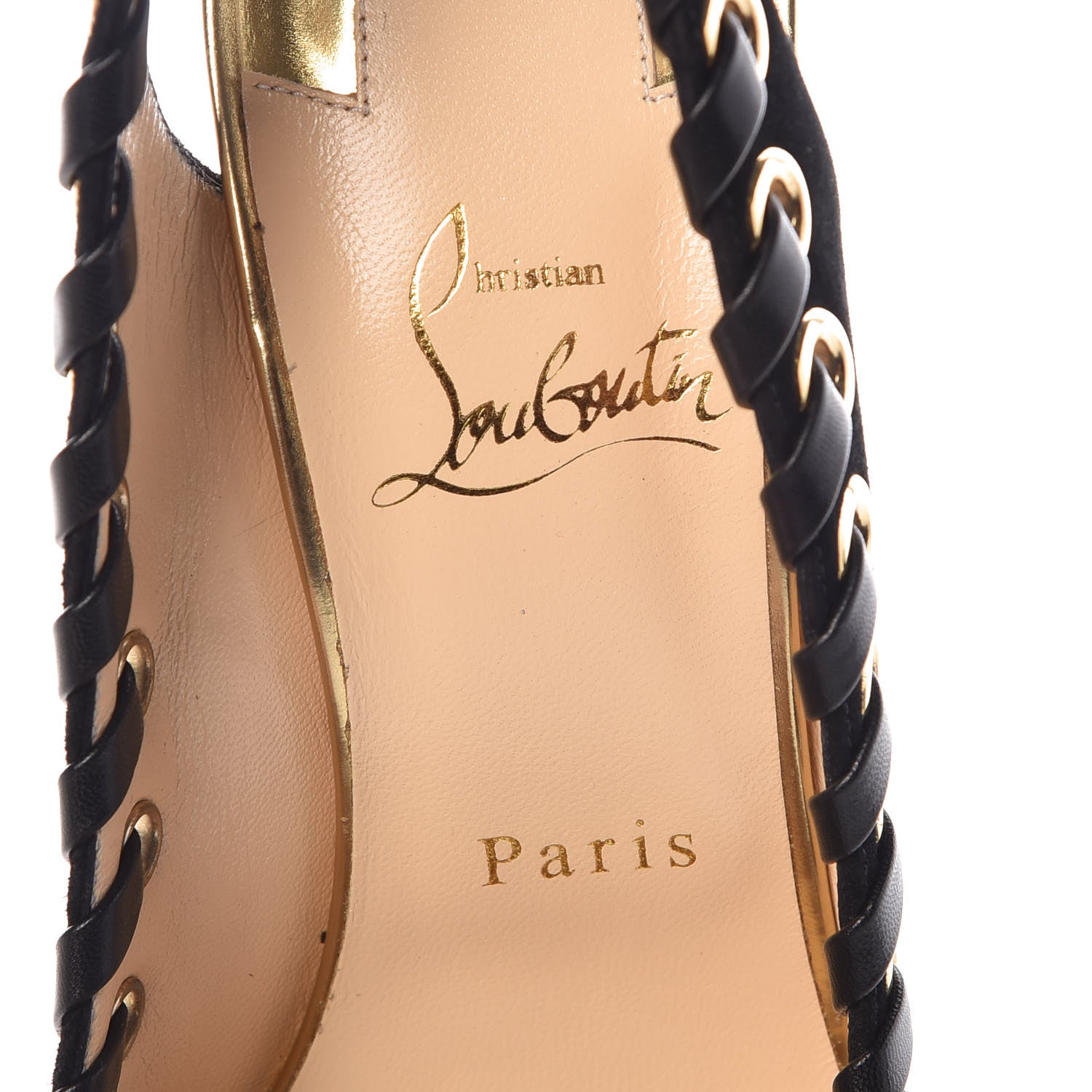 Christian Louboutin Suede Kid Specchio Ostri 100 Slingback Pumps 38.5 Black 8 of 14