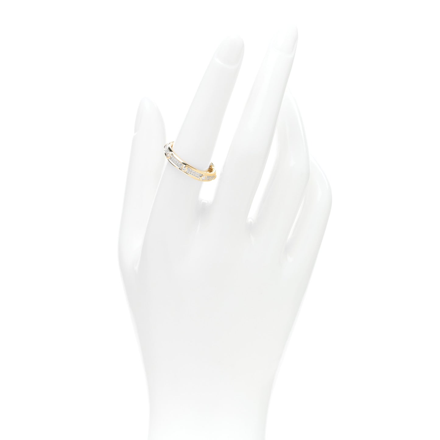 18K Yellow Gold Diamond Modern Renaissance Pave Ring 57 8