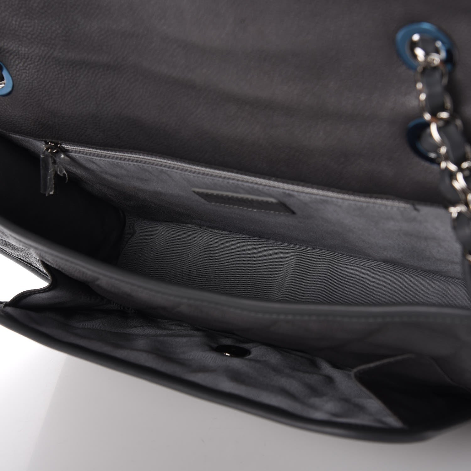 Chanel Caviar Quilted Large French Riviera Flap Dark Grey 6 of 9