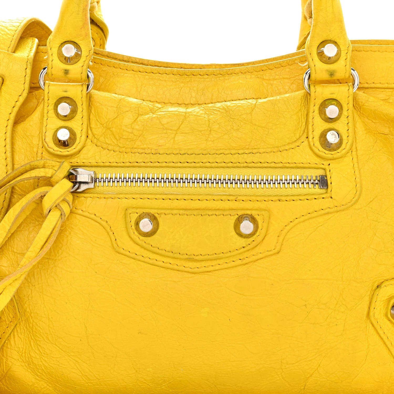 Balenciaga Agneau Classic Silver Hardware City S Jaune Soleil 8 of 19