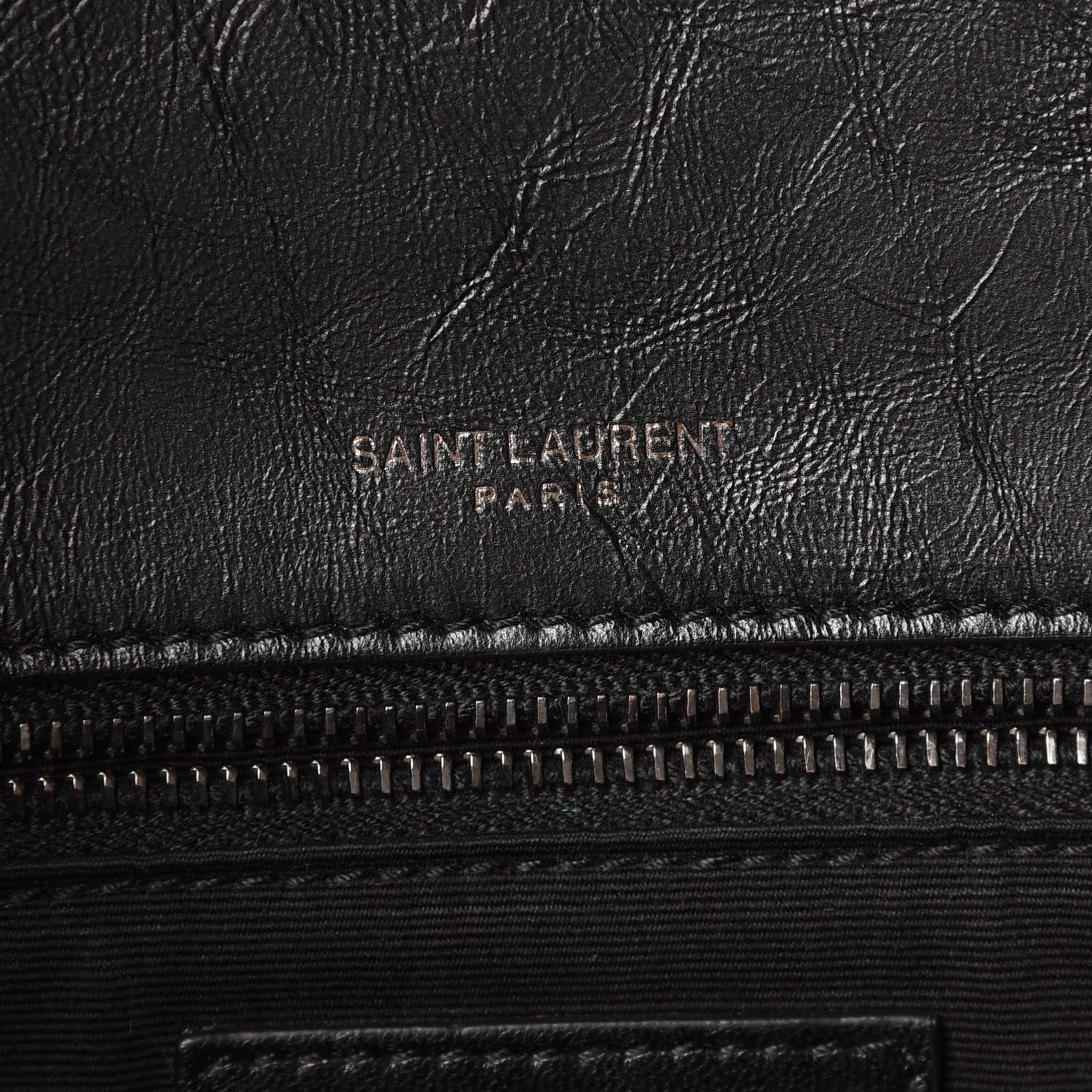 Saint Laurent Crinkled Calfskin Matelasse Monogram Medium Niki Chain Satchel Black 6 of 8