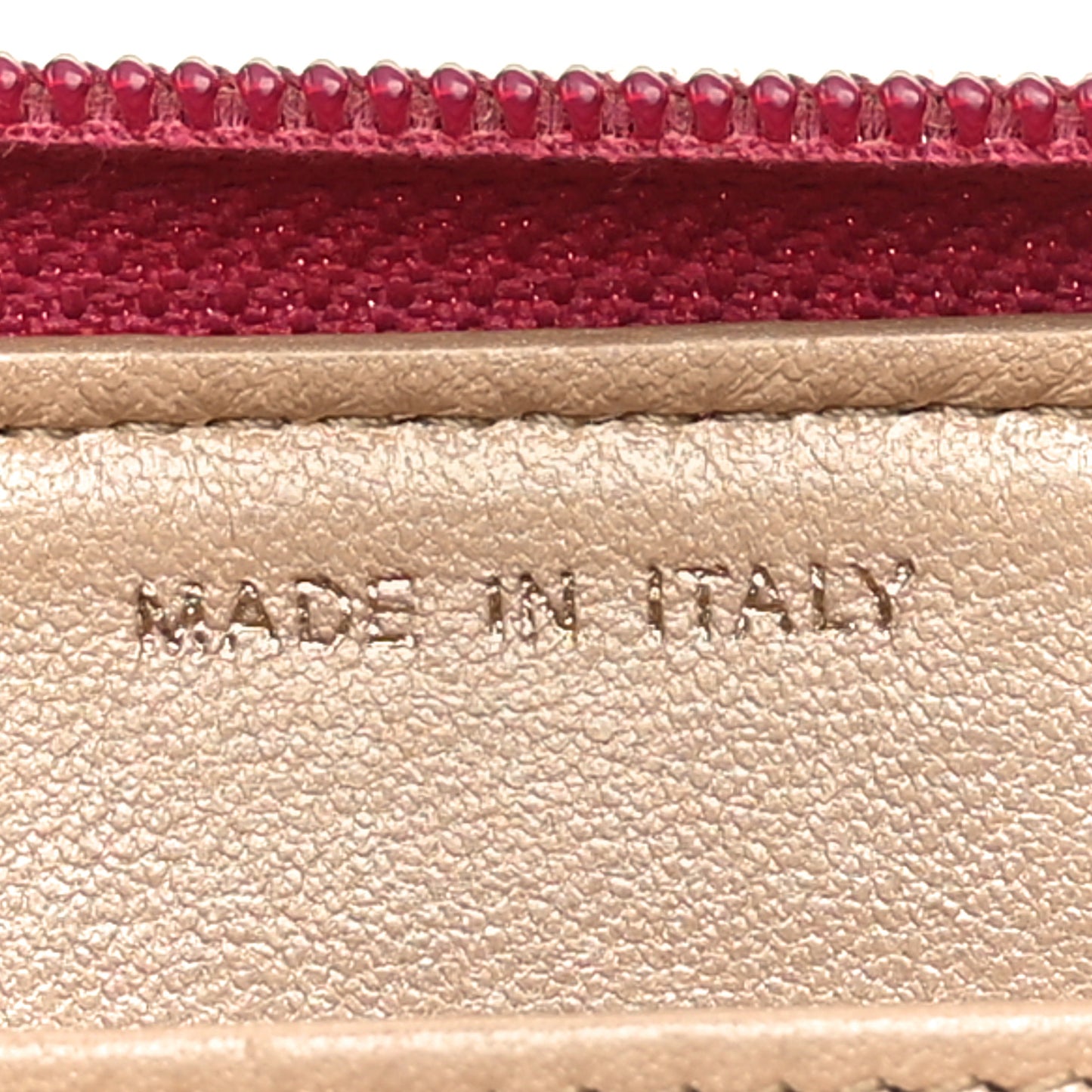 Lambskin Camellia Embossed Large Gusset Zip Around Wallet Fuchsia