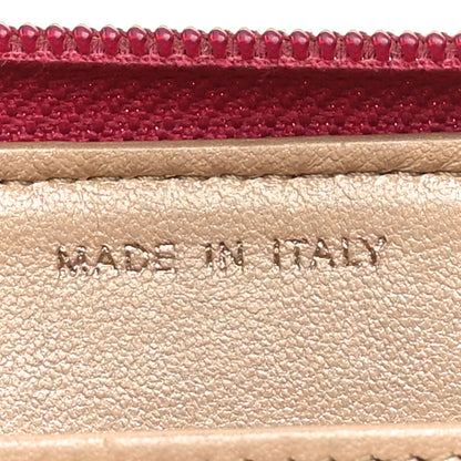Chanel Lambskin Camellia Embossed Large Gusset Zip Around Wallet Fuchsia 7 of 13