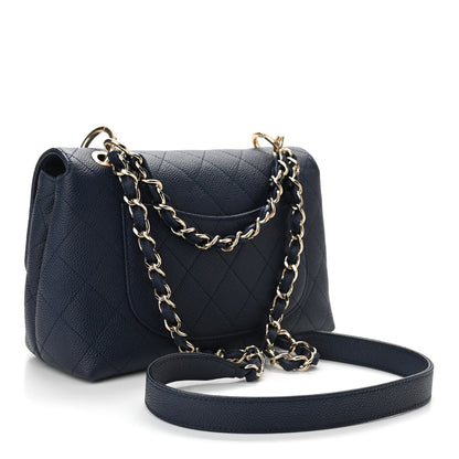 Chanel Caviar Quilted City Walk Flap Navy Blue 3 of 11