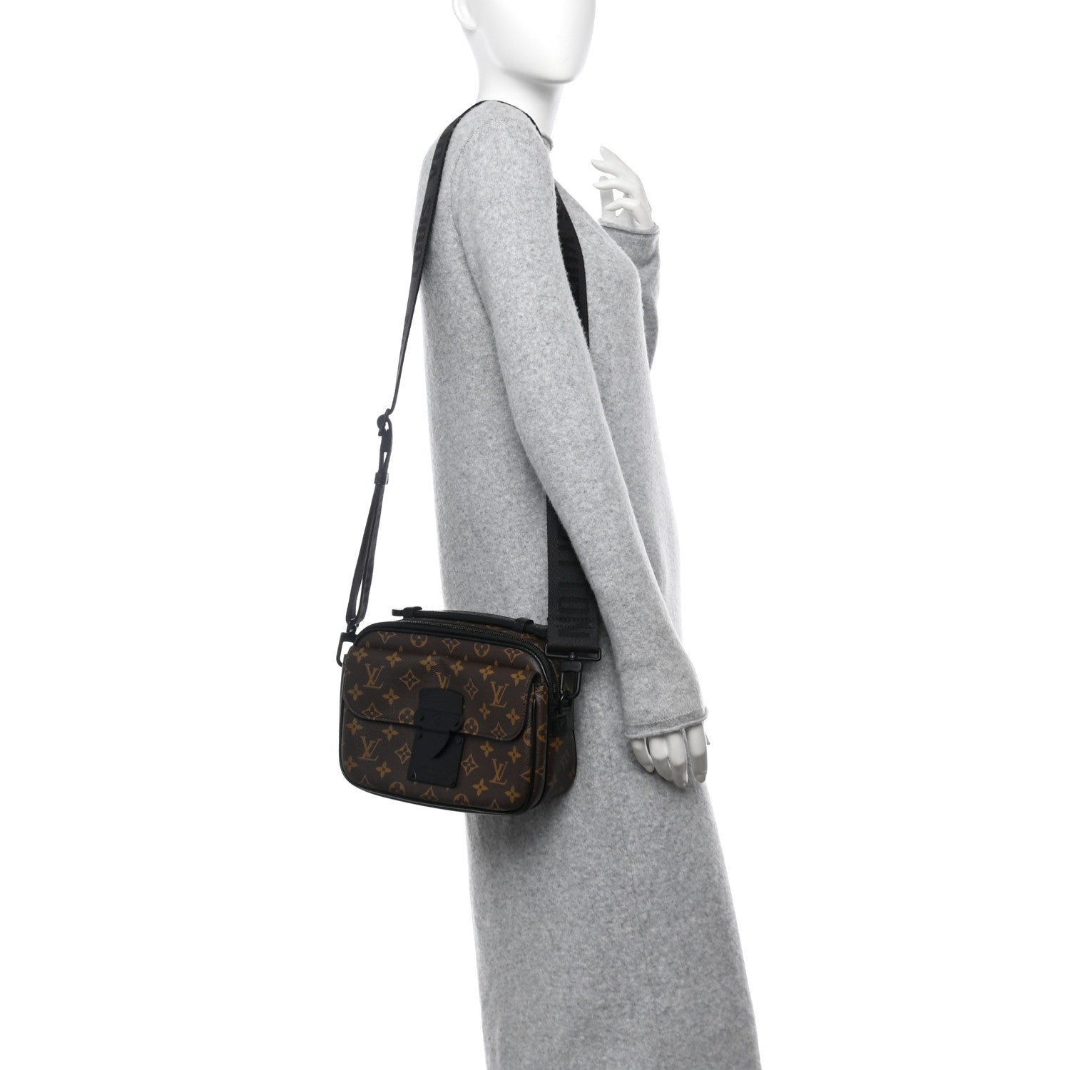 Louis Vuitton Monogram Macassar S Lock Messenger 2 of 10