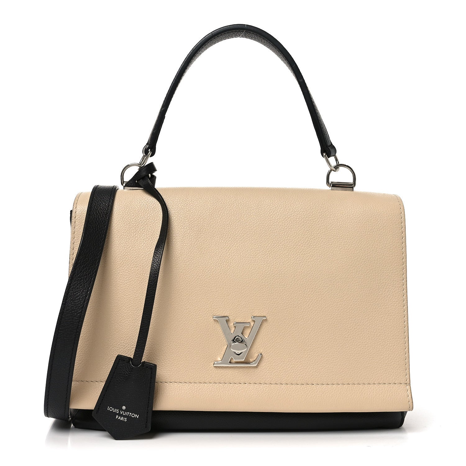 Louis Vuitton Soft Calfskin Lockme II Top Handle Vanille Black 1 of 9