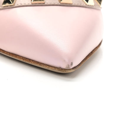 Valentino Garavani Calfskin Nappa Rockstud Ankle Strap Pumps 35 Water Rose Poudre 11 of 12