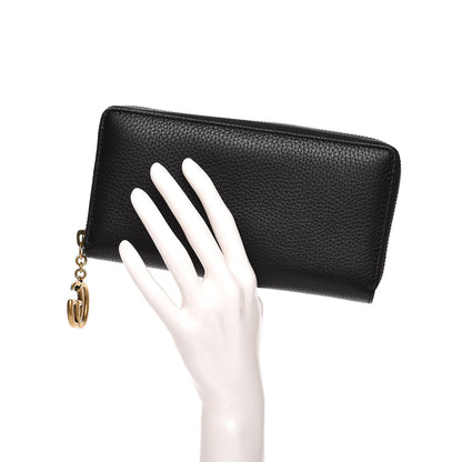 Gucci Cellarius Calfskin GG Marmont Charm Zip Around Wallet Black 2 of 8